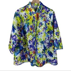 Caroline Rose Colorful Elegant Party Jacket XL